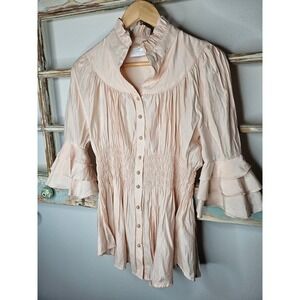 Lungta De Fancy London Button Up Blouse Italian Made Ladies size 6